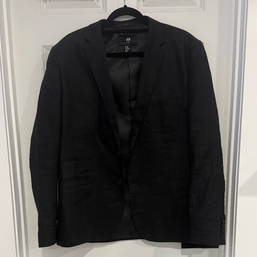 H&M Classic Black Men's Linen Blazer